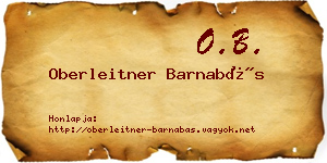 Oberleitner Barnabás névjegykártya